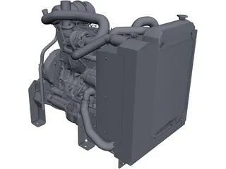 JCB444 TCA Tier III Engine 3D Model preview