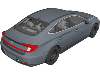 Hyundai Sonata (2020) 3D Model preview