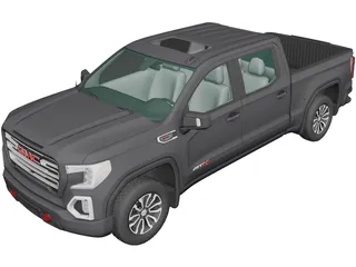 GMC Sierra 1500 Crew Cab (2019) 3D Model preview