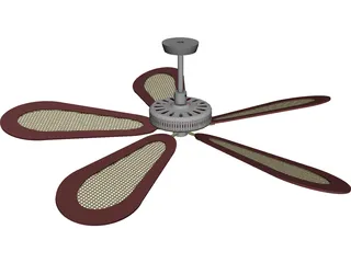 Ceiling Fan Fancy 3D Model preview