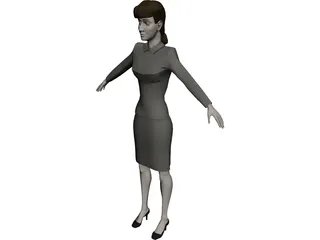 Secretary 3D Model preview