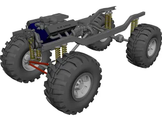 Chassis 4x4 3D Model preview