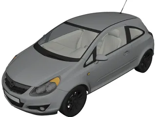Opel Corsa (2007) 3D Model preview