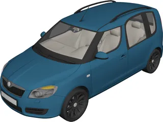 Skoda Roomster 3D Model preview