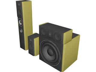 Speakers 3D Model preview