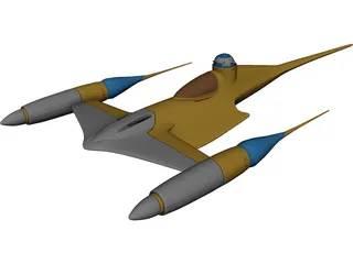 Star Wars Naboo N1 Starfighter 3D Model preview