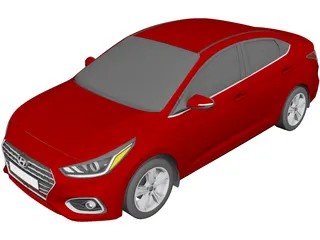 Hyundai Accent (2018) 3D Model preview