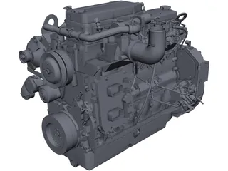 Cummins QSB 6.7 Engine 3D Model preview