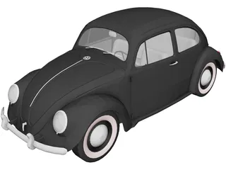 Volkswagen Beetle (1948) 3D Model preview