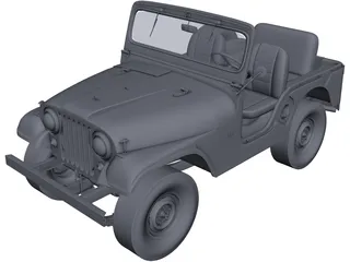Jeep Willys CJ5 (1954) 3D Model preview
