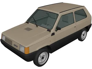 Fiat Panda (1980) 3D Model preview