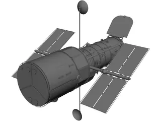 Hubble Space Telescope 3D Model preview