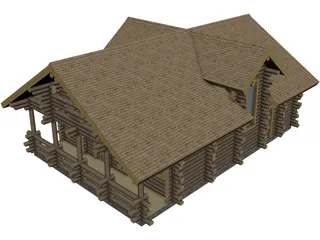 Log House 3D Model preview