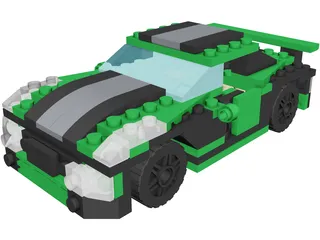 Lego Street Speeder (2010) 3D Model preview
