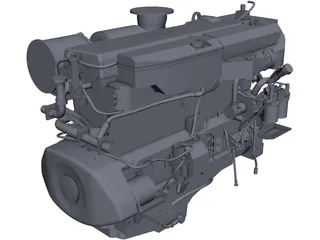 Volvo D16MH Engine 3D Model preview