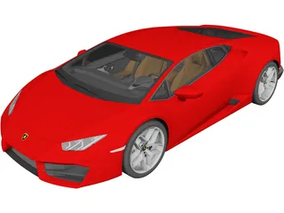 Lamborghini Huracan LP580-2 (2017) 3D Model preview
