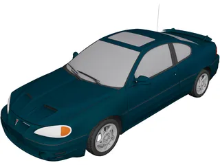 Pontiac Grand Am GT (1999) 3D Model preview