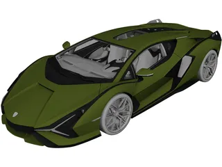 Lamborghini Sian FKP 37 (2020) 3D Model preview