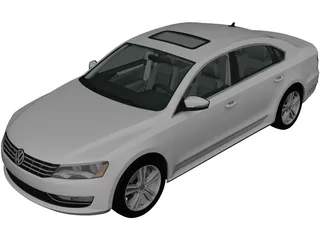 Volkswagen Passat B7 (2011) 3D Model preview