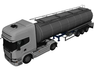 Scania R730 Tanker 3D Model preview