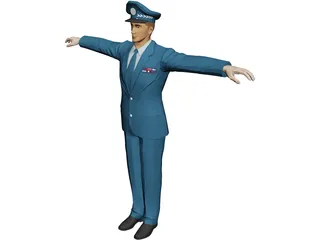 USAF Officer 3D Model preview