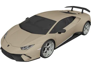 Lamborghini Huracan 3D Model preview