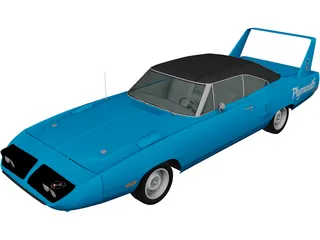 Plymouth Road Runner Superbird (1970) 3D Model preview