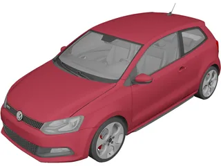 Volkswagen Polo GTI (2012) 3D Model preview