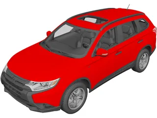Mitsubishi Outlander GT 3D Model preview