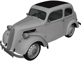 Ford Anglia E494A 2-door Saloon (1949) 3D Model preview