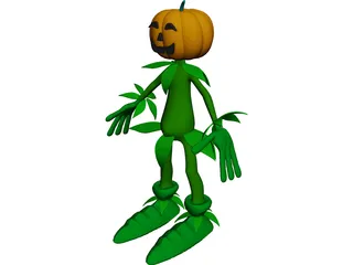 Pumpkin Man 3D Model preview
