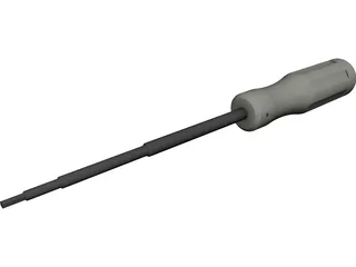 Hexagonal Screwdriver 3D Model preview