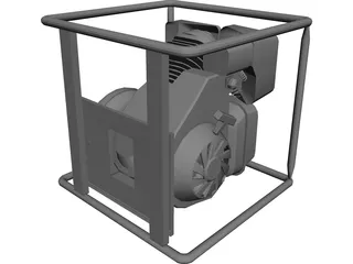 Gas Water Pump 3D Model preview