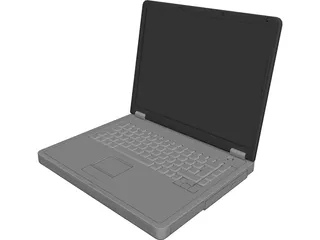 Dell Inspiron 1100 Laptop Computer 3D Model preview