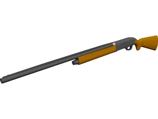Winchester 1400 Shotgun 3D Model preview