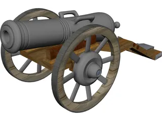 Old Cannon 3D Model preview