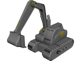 Toy Excavator 3D Model preview