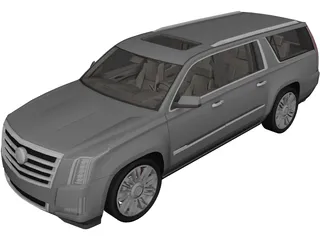 Cadillac Escalade ESV (2018) 3D Model preview