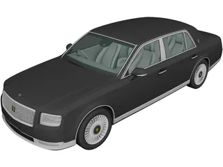 Toyota Century (2018) 3D Model preview