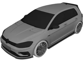 Volkswagen Golf GTI (2019) 3D Model preview