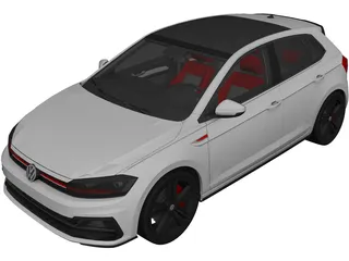 Volkswagen Polo GTI (2018) 3D Model preview