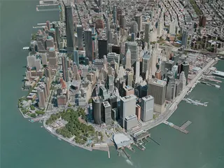 New York City, Lower Manhattan, USA (2020) 3D Model preview