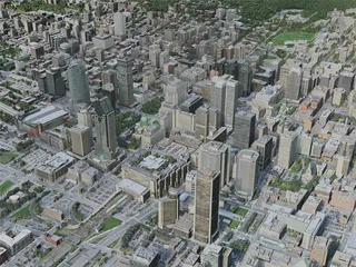 Montreal City, Canada (2020) 3D Model preview