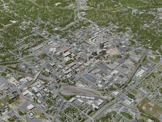 Greensboro City, USA (2020) 3D Model preview