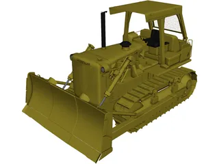 Caterpillar D7G Crawler Dozer (1989) 3D Model preview