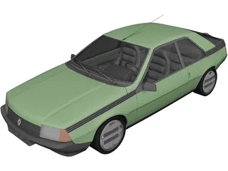 Renault Fuego (1980) 3D Model preview