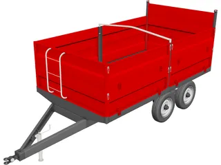 Tractor Trailer 3D Model preview