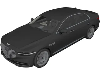 Genesis G90 (2020) 3D Model preview