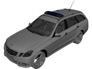 Mercedes-Benz E-Class Police 3D Model preview