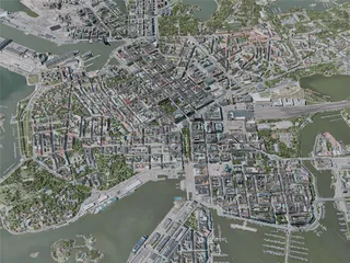 Helsinki City, Finland (2020) 3D Model preview